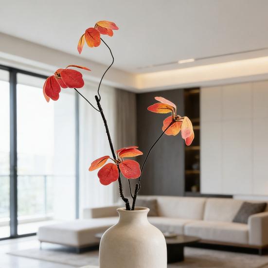 Artificial Fall Leaves Stems Realitic Faux Branches with Leaves for Vase Fake Plants Picks for Home Table Autumn Festival Thanksgiving Christmas Decor