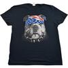 Spirit Of America T Shirt Extra Large Men's Black Cotton Vintage Bulldog USA Gra Unisex T-Shirt