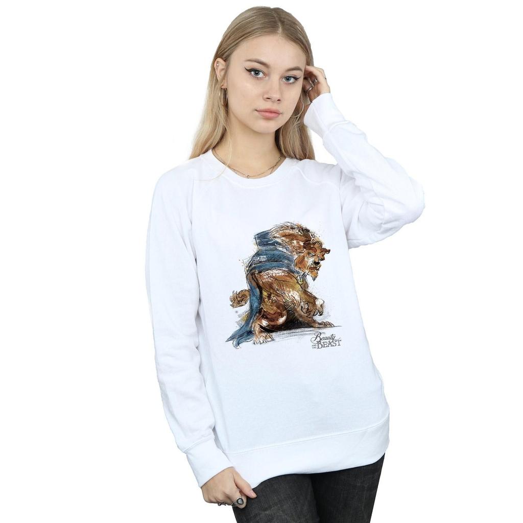 Disney Womens/Ladies Beauty And The Beast Beast Sketch Sweatshirt