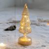 Glowing Glass Christmas Tree Ornaments Home Luminous Desktop Decoration Led Night Light Party Xmas Decorations Festival Kid Gift