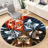 1pc Cat Kaleidoscope Office Round Area Rug, Under Office Chairs Bedroom Living Room Home Decor, Room Deco