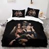 Girls 3D B-black-pink HD Bedding Set,Girls Duvet Cover 3D Print Quilt Cover Pillowcase king Queen Size Boys Adult Birthday Gift
