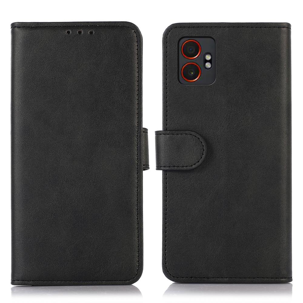 For Samsung Galaxy XCover7 Pro Case Cowhide Texture Leather Wallet Phone Cover with Stand