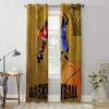 Action Players Basketball Team Modern Window Curtains Drape For Kitchen Living Room Bedroom Decoration Curtains