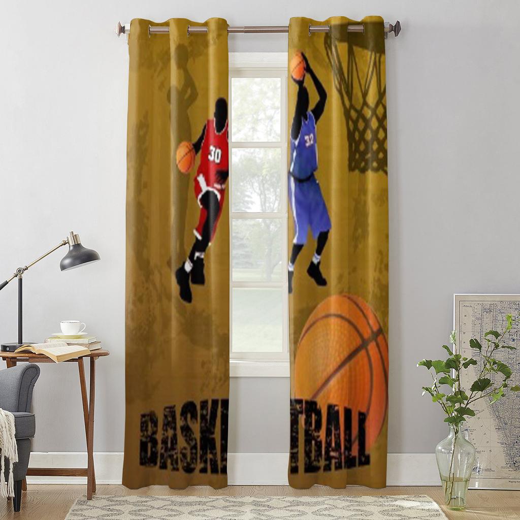 Action Players Basketball Team Modern Window Curtains Drape For Kitchen Living Room Bedroom Decoration Curtains