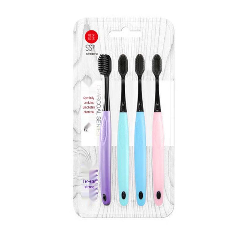 Shuke Carbon Filament Soft Toothbrush - 4 Pack