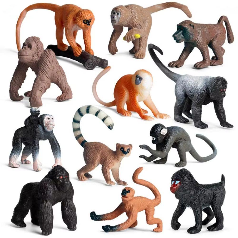 Education Chimpanzee Model Wild Animal Orangutan Gorilla Model Monkey Action Figures  Kids Toy