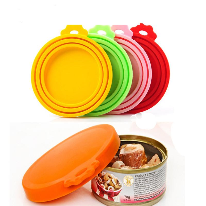 Reusable Silicon Magic Lids Universal Lid Cat Dog Pet Food Wrap Bowl Pot Lid Silicone Cover