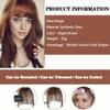MERISIHAIR Clip In Air Bangs Synthetic Hair Bangs Extensions Fringe With Hairpieces Natural Wig For Women Daily Use