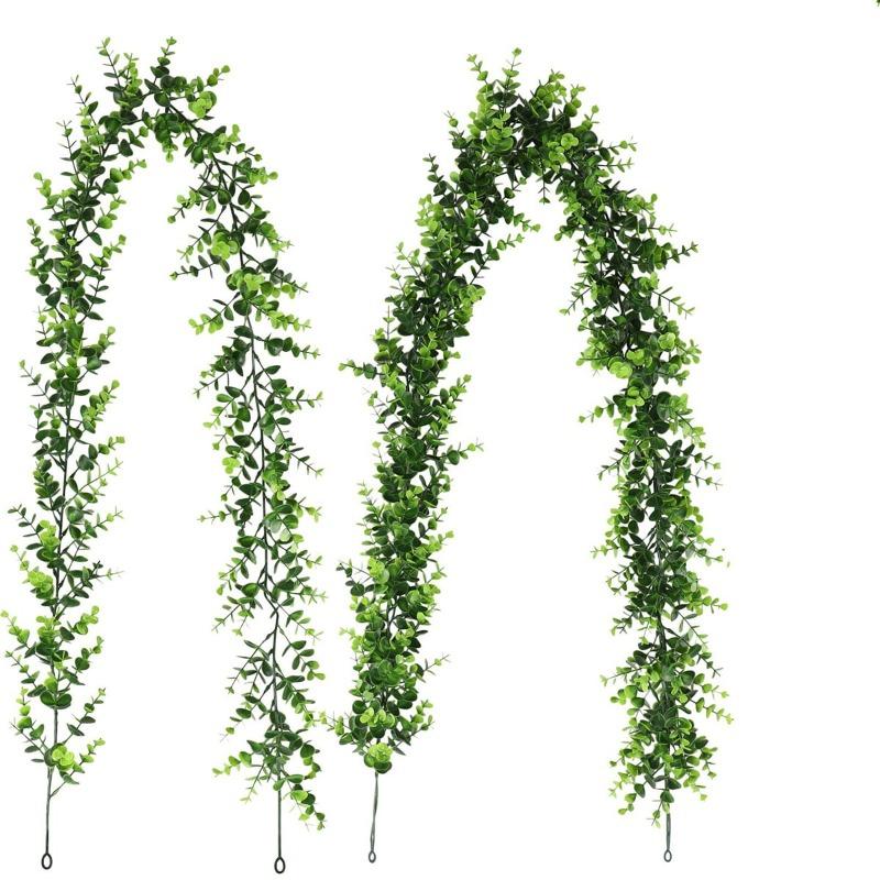 

3 шт. 178 см зеленое растение, искусственные эвкалиптовые растения, листья эвкалипта из ротанга, ротанга для дома, свадьбы, сада, украшения гостиной