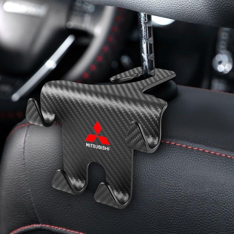 Car Phone Holder Seat Back Hook 2in1 Universal Multifunctional Rear Seat For Mitsubishi Outlander I200 Pajero Eclipse ASX Lancer Space Delica Ex