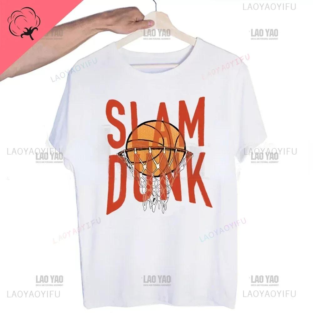 Classic Japanese Anime Harajuku SLAM DUNK Tshirt for Men Short Sleeve Man Tops T Shirt for Male White Casual T Shirt Women Tees