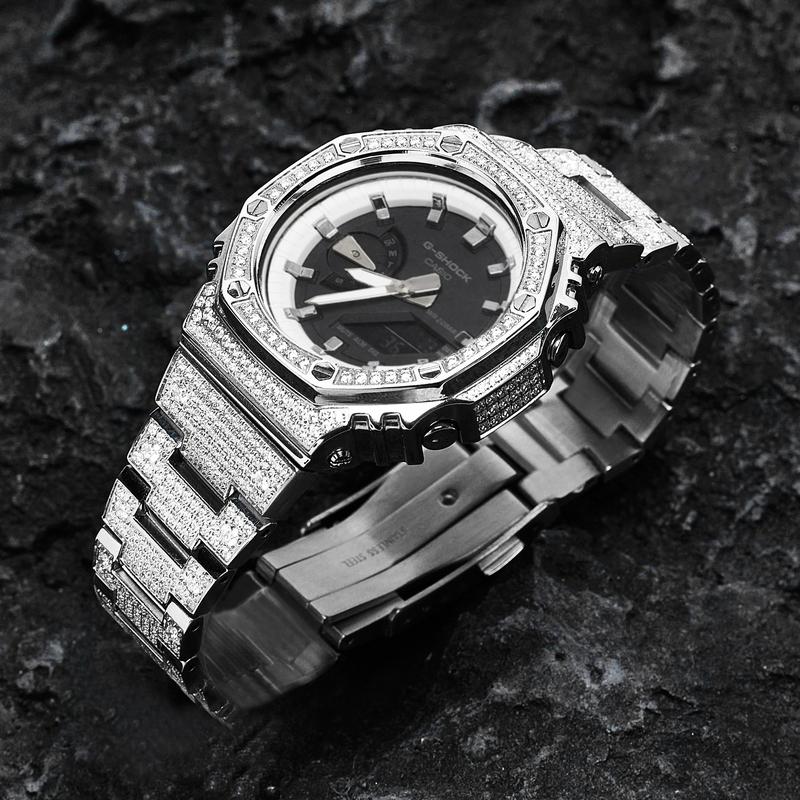 Casio Customized Watch Modified Series 811 Manufacturing Farmhouse Oak GA-2100-1A1 Modified-silver Glass Waterproof Lumin GA-2100-1A1PR