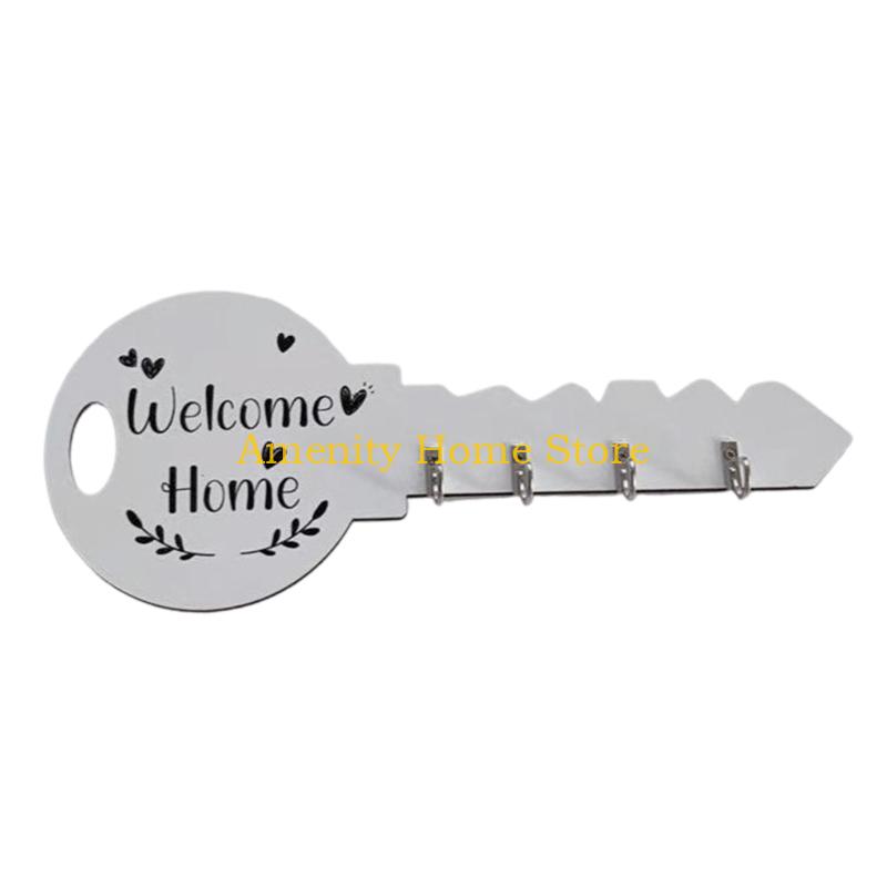 F26C Wooden Wall Hook Bohemians Styles for Easy Organization and Home Accessories Storage Easy Mount