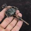 Ruby In Blue Kyanite Pendant Copper Wire Wrapped Pendant Genuine Gemstone Pendant Handmade Wire Wrap Jewelry Gift For Friend Copper Jewelry