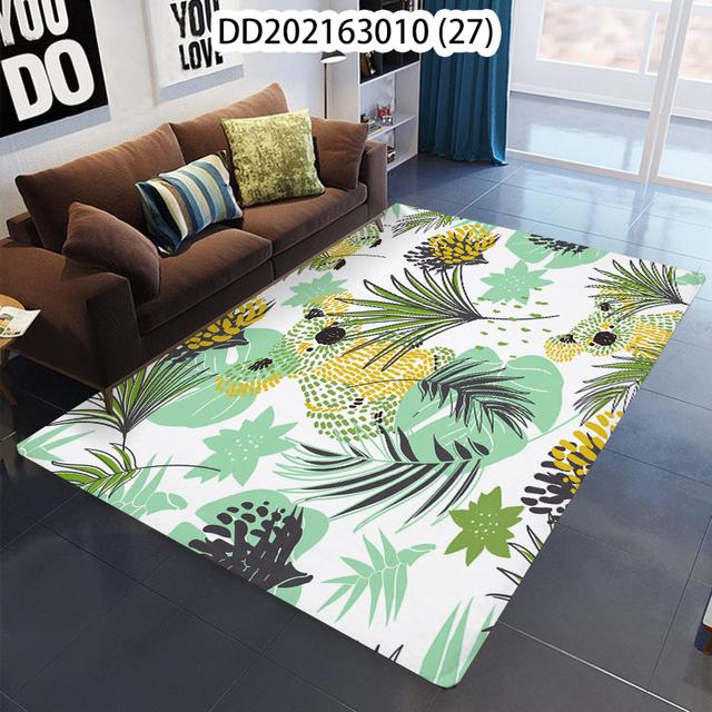 Green Plant Leaves Kids Room Rug Doormat Prayer Mat Hallway Carpet Carpet In The Bedroom Kitchen Mat Alfombra Tapete
