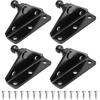 10MM Ball Stud Mounting Bracket for Gas Struts Shocks Lift Support, 4 Angled L-Type Mounts with 20 Screws, Fit DIY RV Cabinet Door Boat Car Camper,