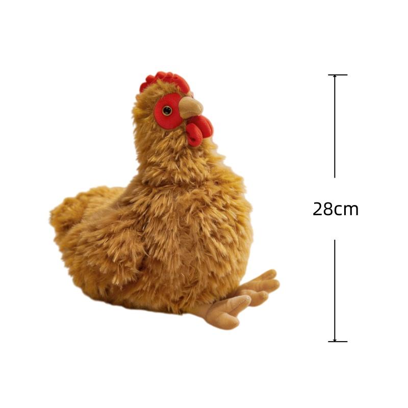Pluche Speelgoed Dierenreeks Kip Silkie Zwartbot Kip Witte Kip Gevuld Poppetje Huisdecoratie Speelgoed Kinder Cadeau