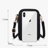[To all Genie] Crossbody Vertical Mini Smartphone Pouch Shoulder Bag for Women (Black)