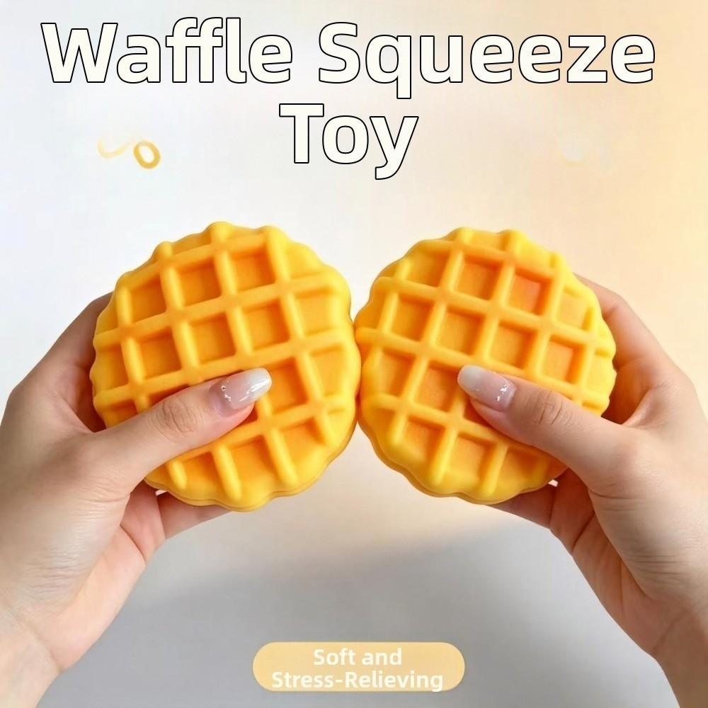 Crunchy Crackling Waffle Squishy Toy Building Blocks Realistic Dessert Pinch Children's Gifts