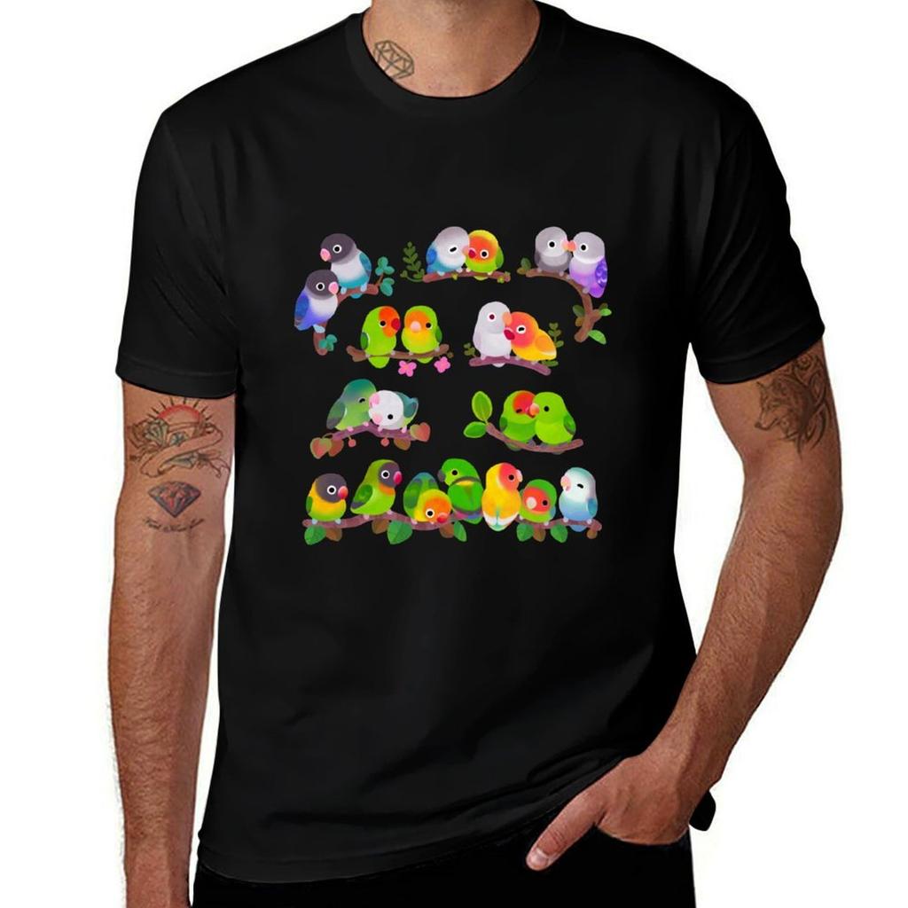 Lovebird T-Shirt T Shirts for Man Cotton Soft T Shirt Man Luxury Man T Shirts Graphic T-Shirt