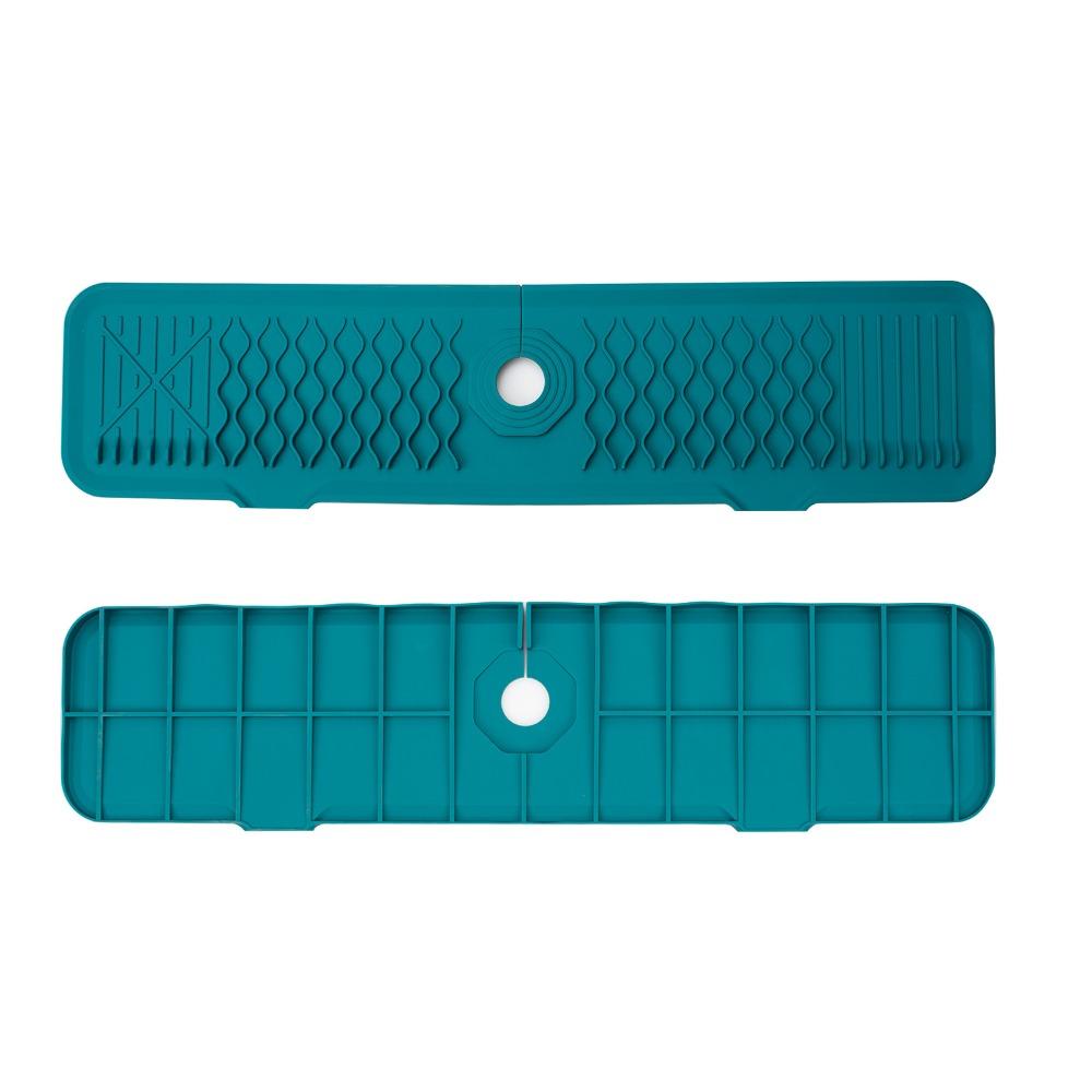 Extended Faucet Splash Guard Silicone Sink Protectors Mat Easy To Stall Sink Draining Pad  Hotel
