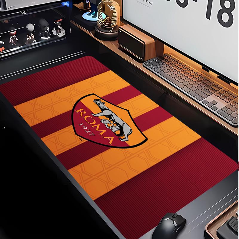 Tappetino per Mouse con Motivo Calcio AS Roma No?Tappetino Mouse da Gioco Antiscivolo con Base in Gomma per Scrivania Ufficio Casa
