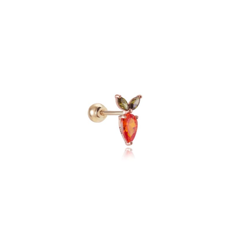 

Tirr Lirr 14K Pink Gold Delicious Carrot (Orange) Piercing TEPK4P00200M(PC)-3 single type