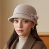 Autumn and Winter  The Elderly Hat Women's Wool Foreign Air Basin Hat Thickened Thermal Top Hat