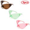 Protective Glasses New Oversized Y2K Punk Rimless Sunglasses Women Men Brand Designer Shades Hip Hop Sport One Piece Sun Glasses