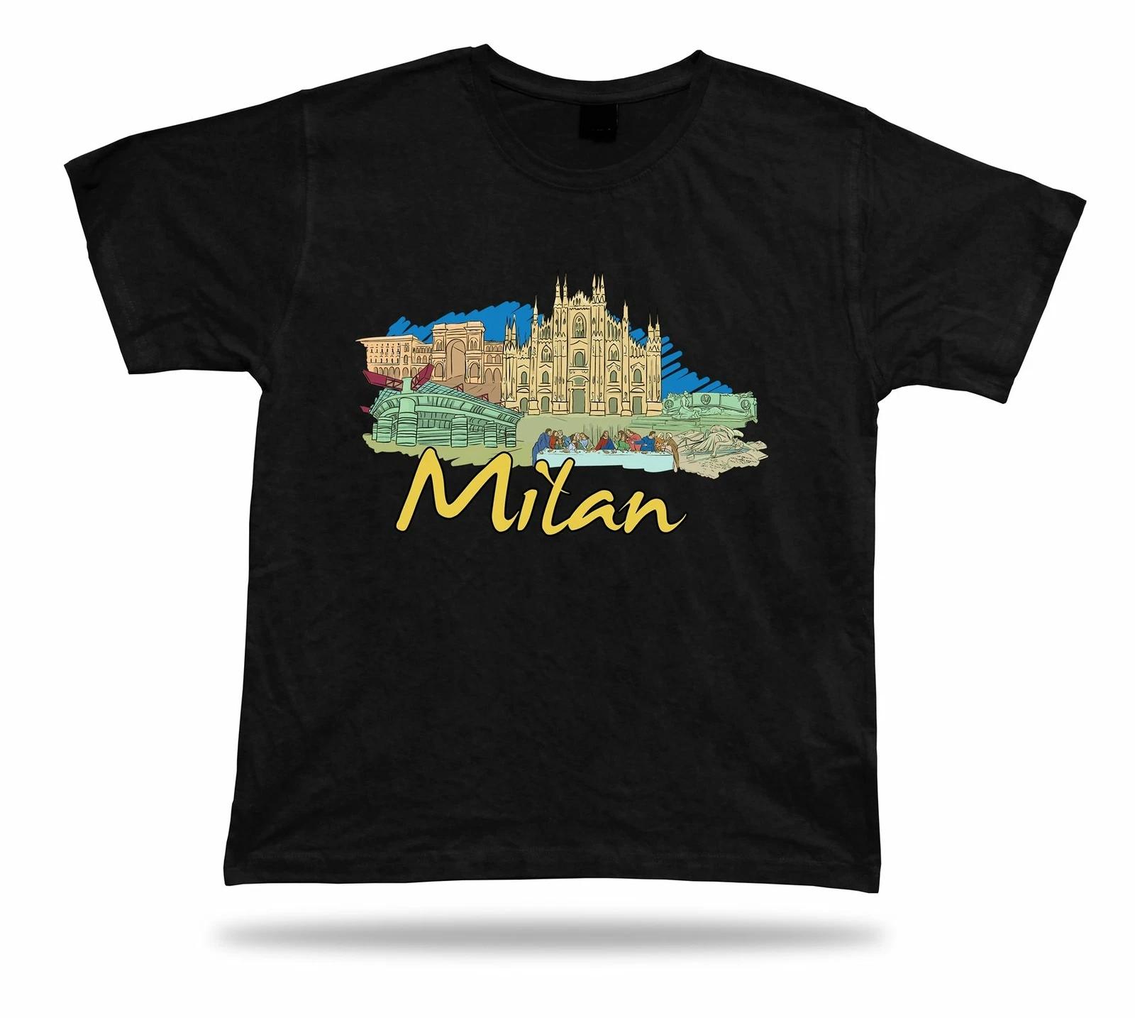 Milan Cathedral Cenacolo Vinciano Galleria Vittorio Emanuele II tee t-shirt gift 3XL