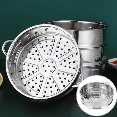 Stainless Steel Multi-Function Steamer Basket Kitchen Steaming Rack for Cooking Buns Eggs Seafood Vegetable Food Steamer Cooking
