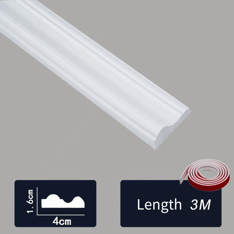 Elegant Self-Adhesive 1 Roll Decorative Strips Picture Frame Shape Flexible Peel and Stick Trim for Wall Floor Furniture Cabinet