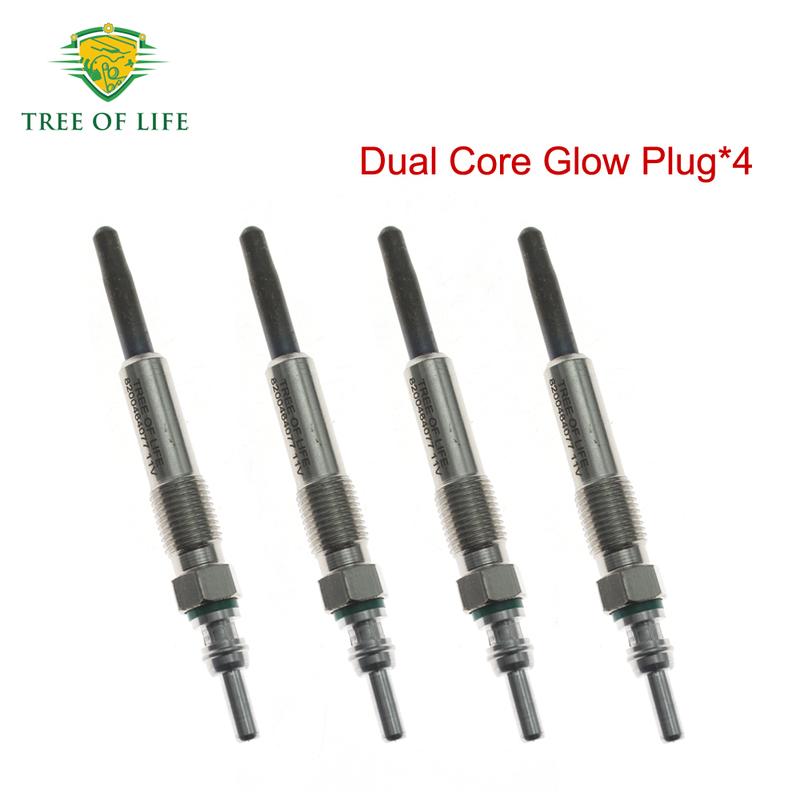 4x Glow Plug 11V For Renault Kangoo I Grand Scénic Laguna II Megane I/II 1.5 1.9 dCi 110652457R 8200490950 7701069730 8200421091