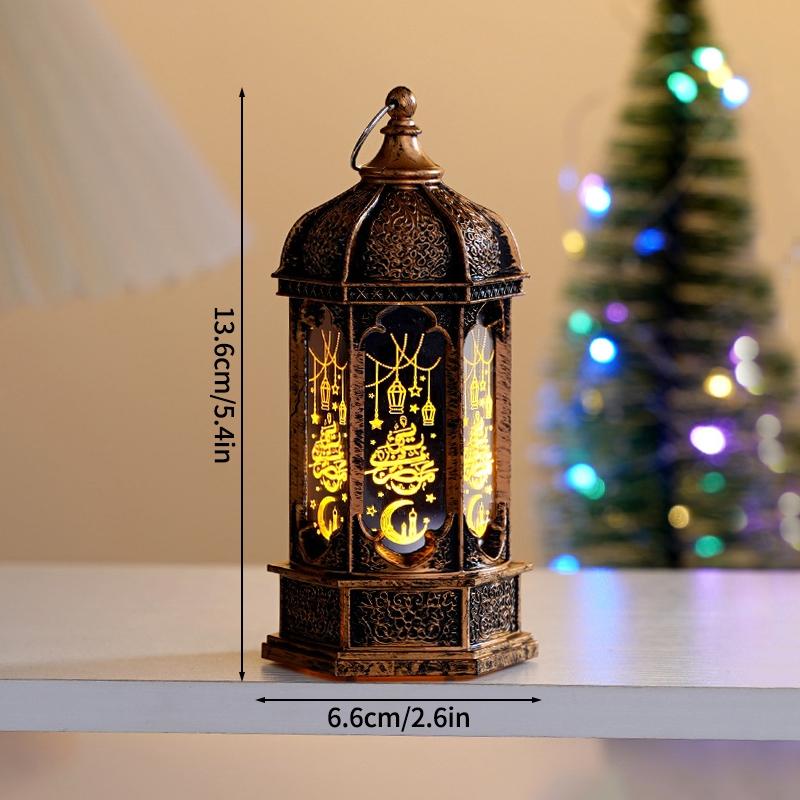 Ramadan Dekorationen Kerzenlampe 2026 Eid Mubarak HängeLaterne Muslimisches Geschenk Ornament Ramadan Mond und Sterne Nachtlicht