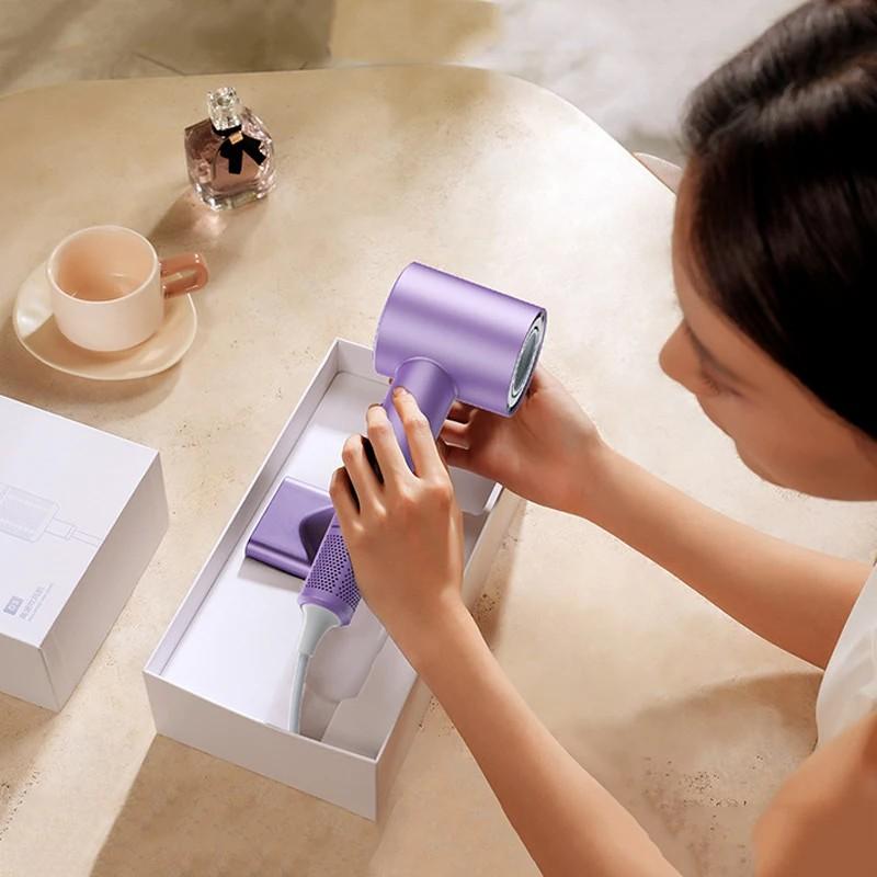 Hairdryer New High Speed Hair Anion High Speed Hair Dryer Hair LED Display Hair Dryer with Nozzle 110V 220V 1600W High Power