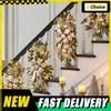 Christmas Swag Wreath Pendants Ornament Hanging Garlands Without/with Light Home Door Window Decoration Party Supplies