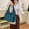 Women's bag Corduroy large-capacity bag Women's autumn fashion tote bag Student class versatile shoulder bag