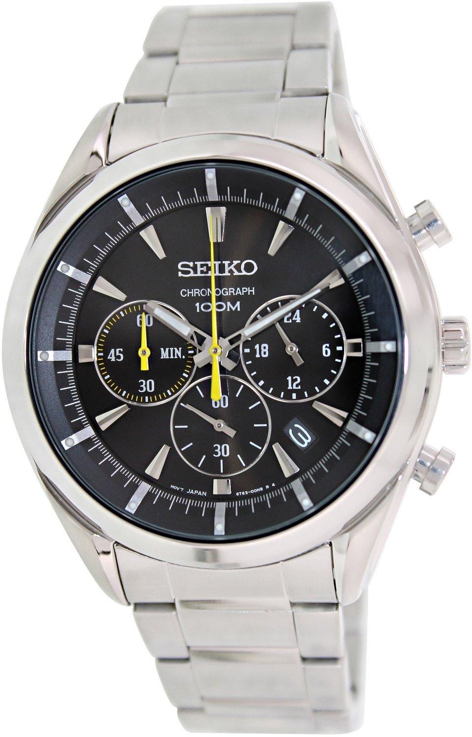 

Seiko SEIKO quartz watch SSB087P1 black men s [item] чорний