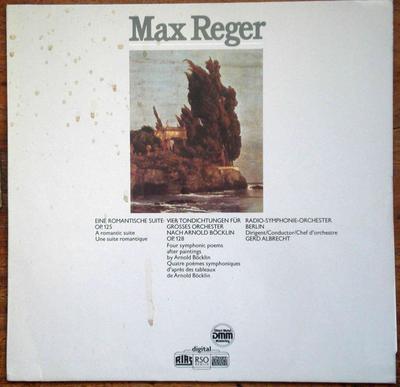 LP Record RADIO-SYMPHONIE-ORCHESTER BERLIN, G - Max Reger: Eine Romantische Suite O VMS1612 SCHWANN MUSICA  1986 Germany Classical Used