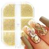Xiaomi 6 Grid Gold Mixed Size Stainless Steel Metal Bead Nail Art Decoration 3D Mini Small Caviar Ball Sliver Charm Pearl Manicure