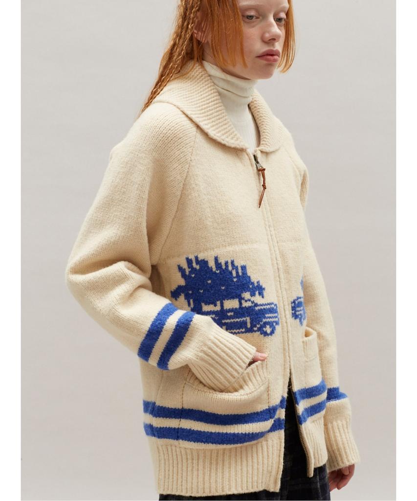 Sand Sound Car Graphics Cowichan Cardigan Ivory