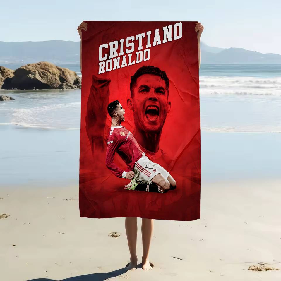C-Cristiano R-Ronaldo CR-7 Asciugamano da Spiaggia in Microfibra Assorbente Asciugatura Rapida Morbido Yoga Nuoto Resort Arrampicata su Montagna Asciugamano