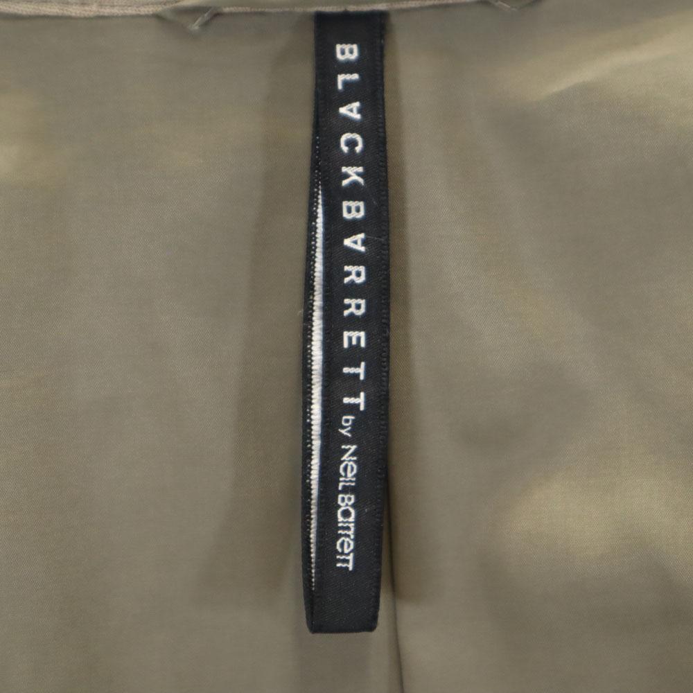 BLACKBARRETT by NEIL BARRETT PU Coating Military Jacket 1 Khaki Gray Men's Used