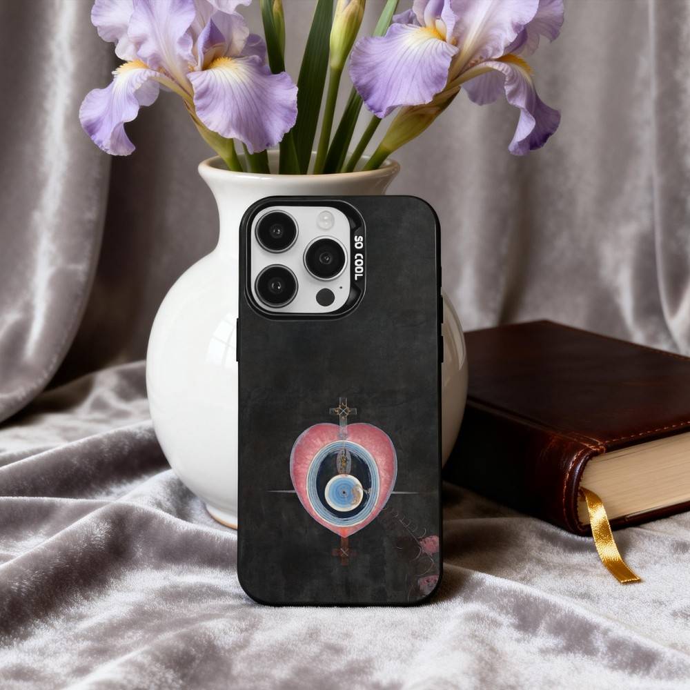 P-Painting H-Hilma A-AF K-Klint Phone Case For iPhone17,16,15,14,13,12,11 Plus,Pro Max Black Candy silver phone case