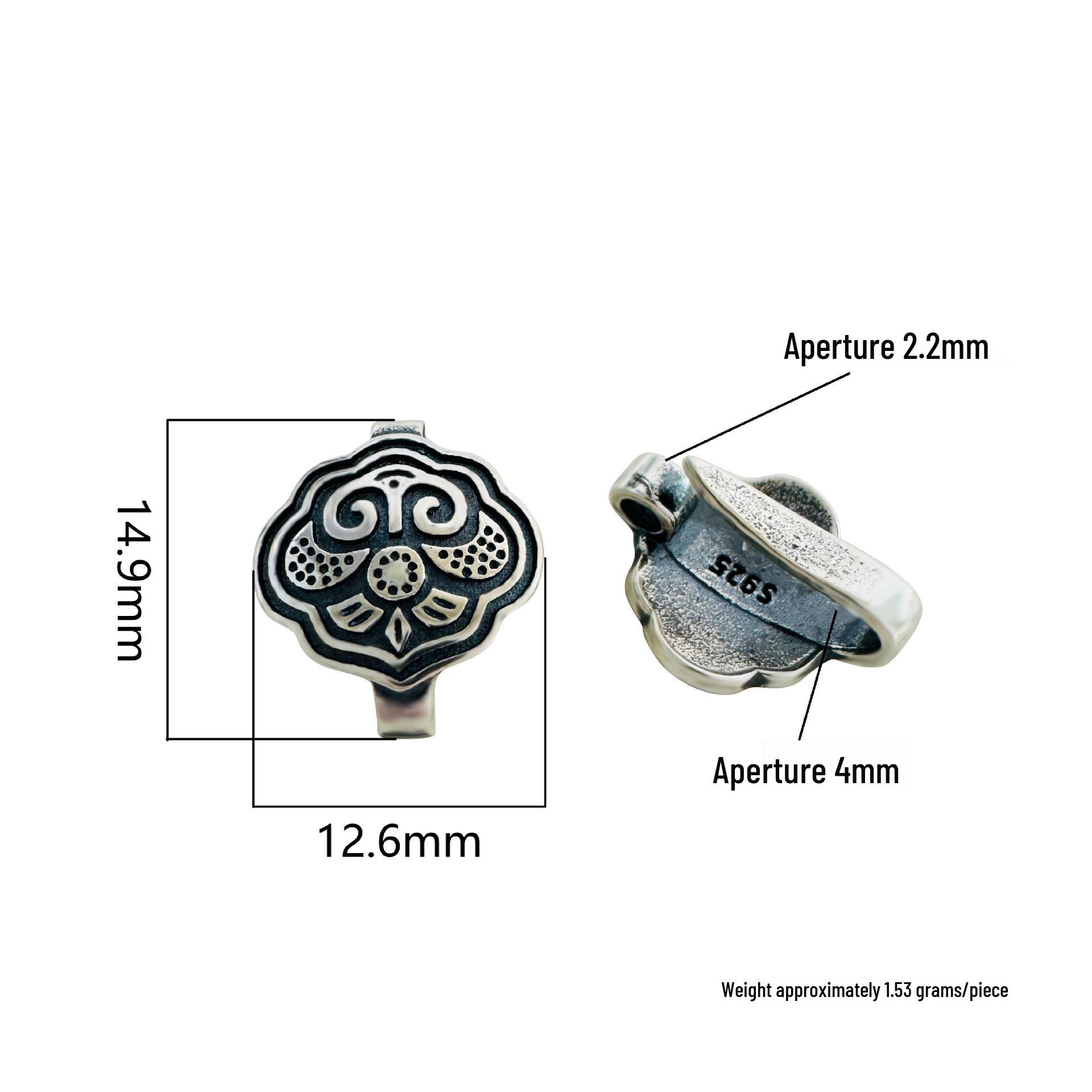 Retro S925 Sterling Silver Ruyi Cloud Hook Clasp for DIY Beaded Bracelets S925 Sterling Silver