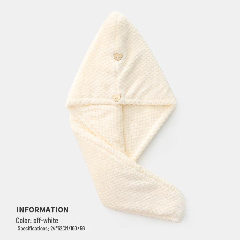 Women's Quick-Dry Coral Fleece Hair Towel and Bath Cap
