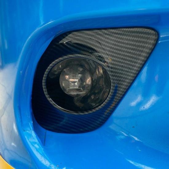 For Dodge Charger 15+ Carbon Fiber Front Bumper Fog Light Lamp Cover Trim Decor