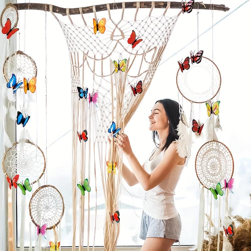40pcs Vibrant Faux Butterflies - Colorful Plastic Decor for Hats, Slippers & DIY Crafts, Perfect for Home & Living Room Wall Art