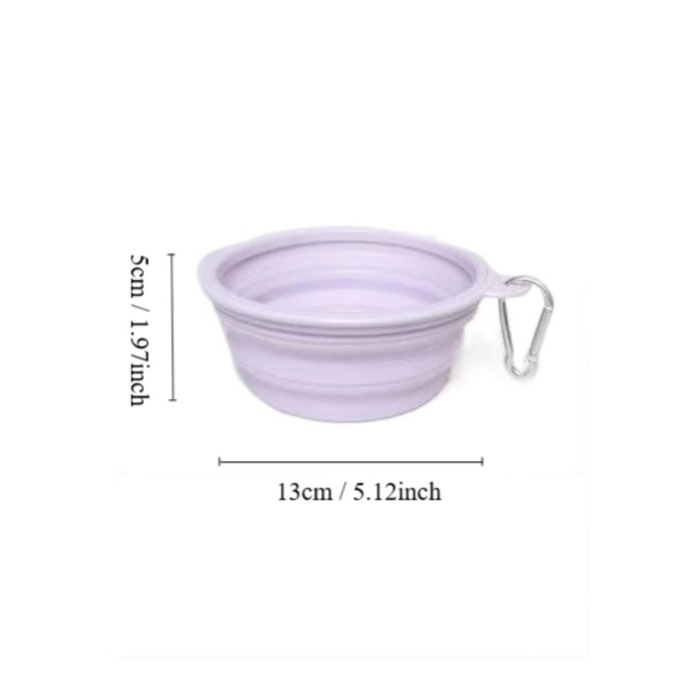 Collapsible Puppy Water Food Container Silicone Pet Supplies Durable Feeder Dish Bowl Cat
